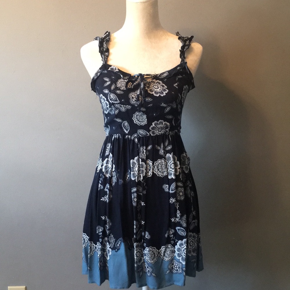 Blue floral dress